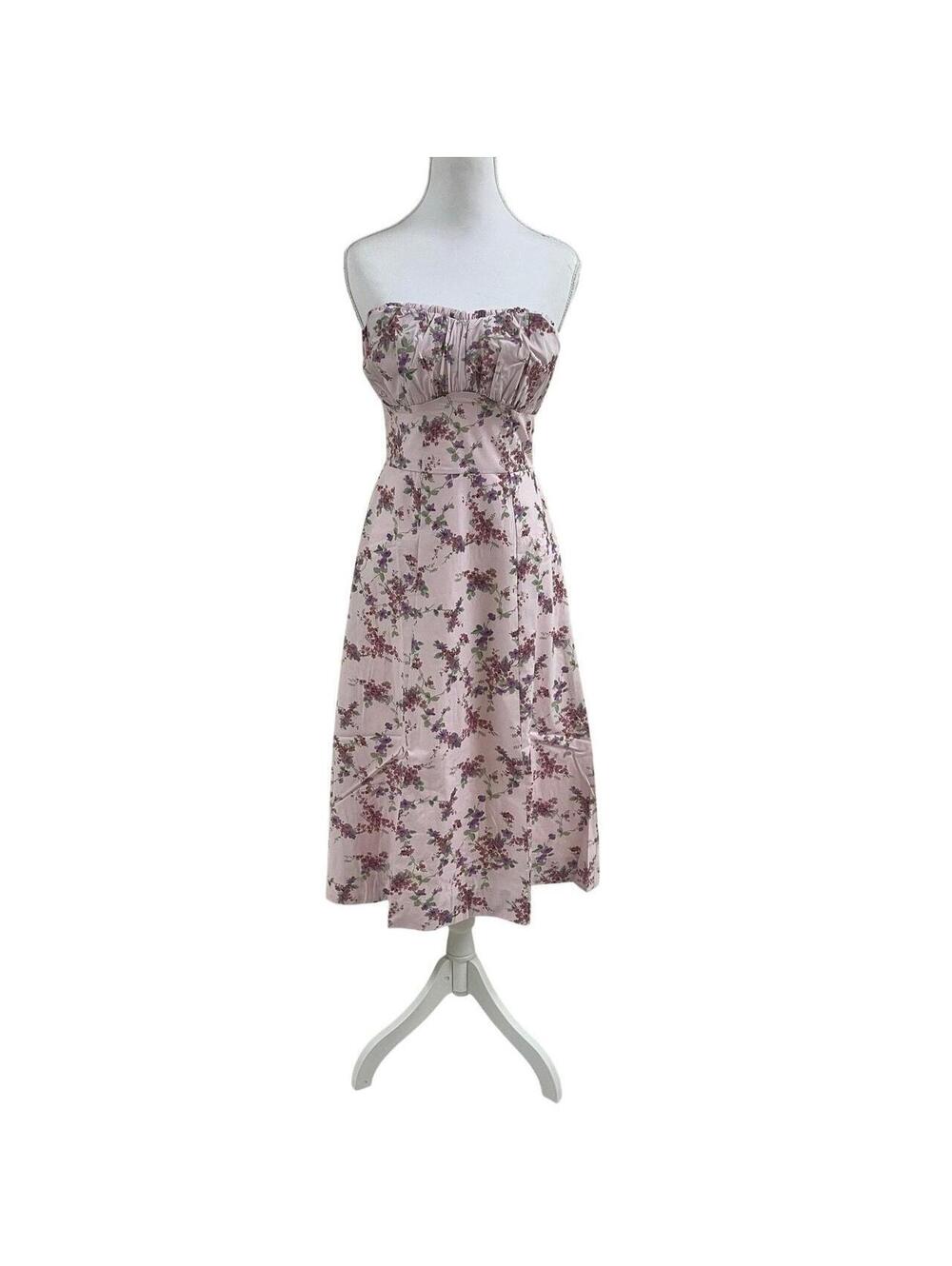 Wild Fable Strapless Floral Midi Dress XS